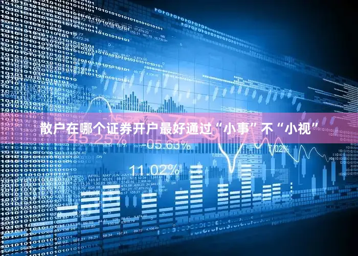 散户在哪个证券开户最好通过“小事”不“小视”